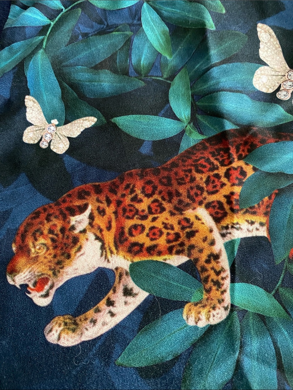 Ted Baker London Bevlei blouson batwing pullover knit details tiger print Small - Picture 12 of 15